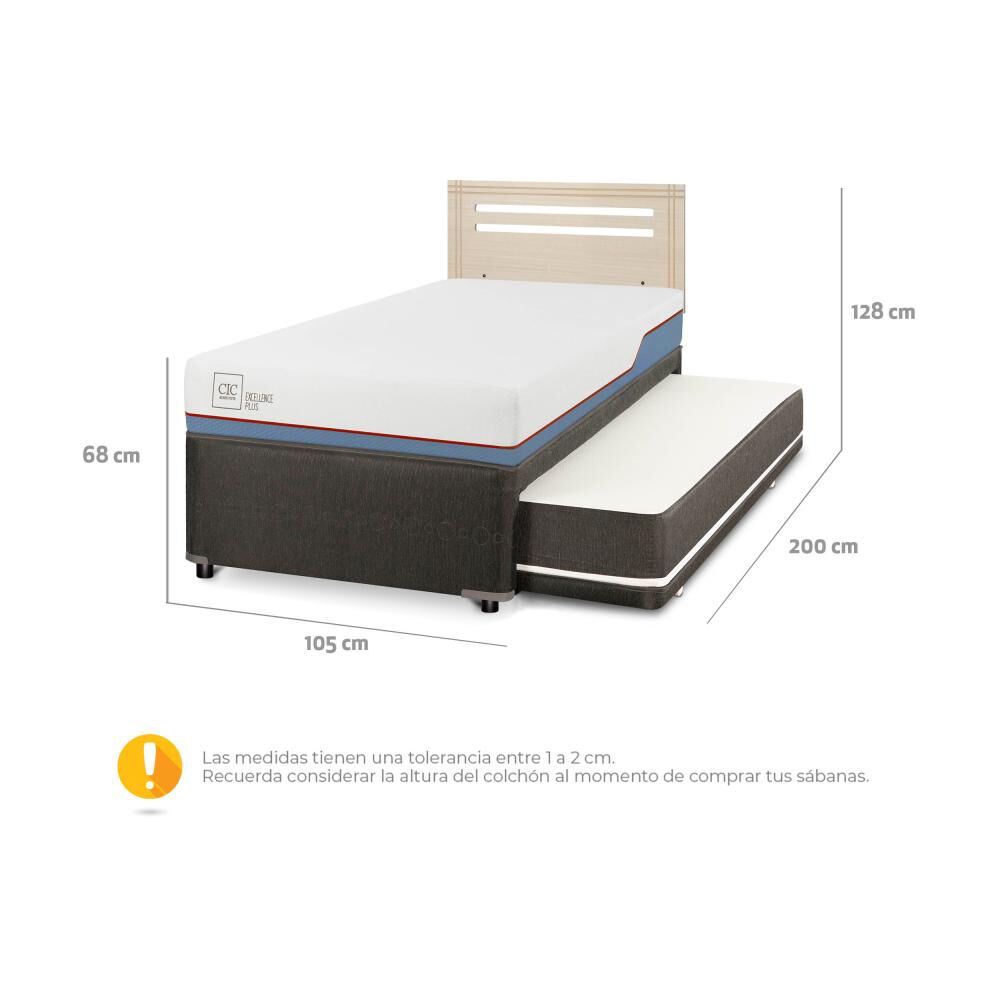 Cama Nido Cic Cama Nido / 1.5 Plazas / Base Funcional + Respaldo image number 2.0
