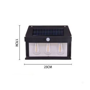 Foco Aplique Solar Pared Exterior Sensor De Movimiento