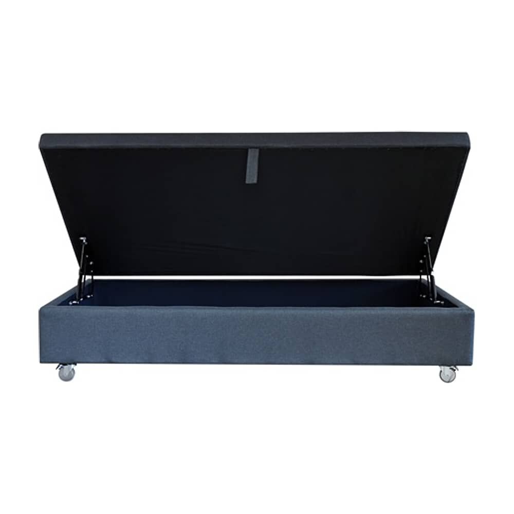 Base De Cama Ba&uacute;l Gris 1 Plaza Largo 190 Cm Con Rueda Pyton image number 2.0