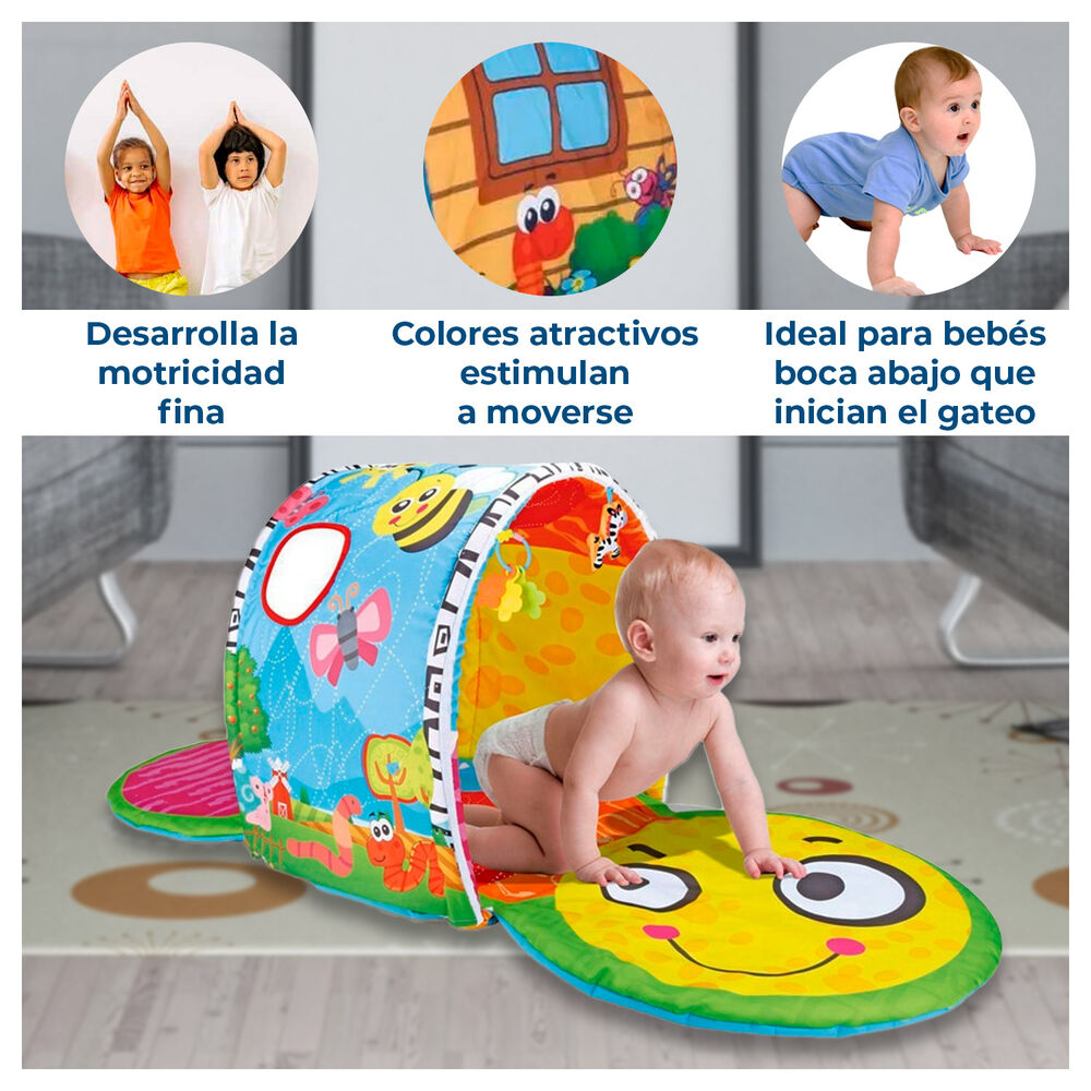 Tunel Bebe Alfombra Para Gateo Y Juego image number 1.0