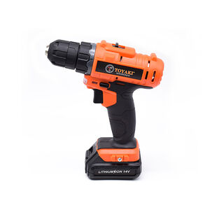 Taladro Recargable 14v 10mm Litio Con 2 Baterías Y Cargador Toyaki