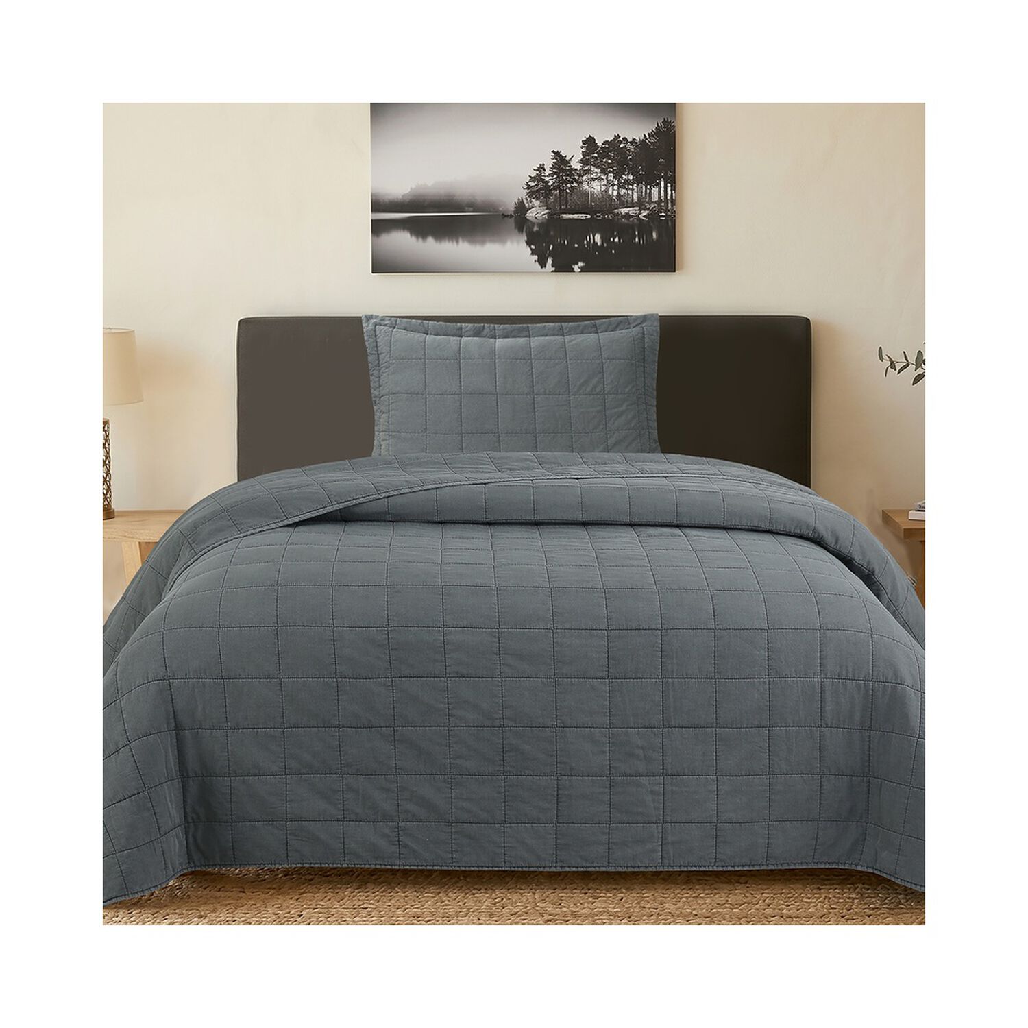 Quilt Andes Stone Wash Gris 1.5 Plazas image number 0.0