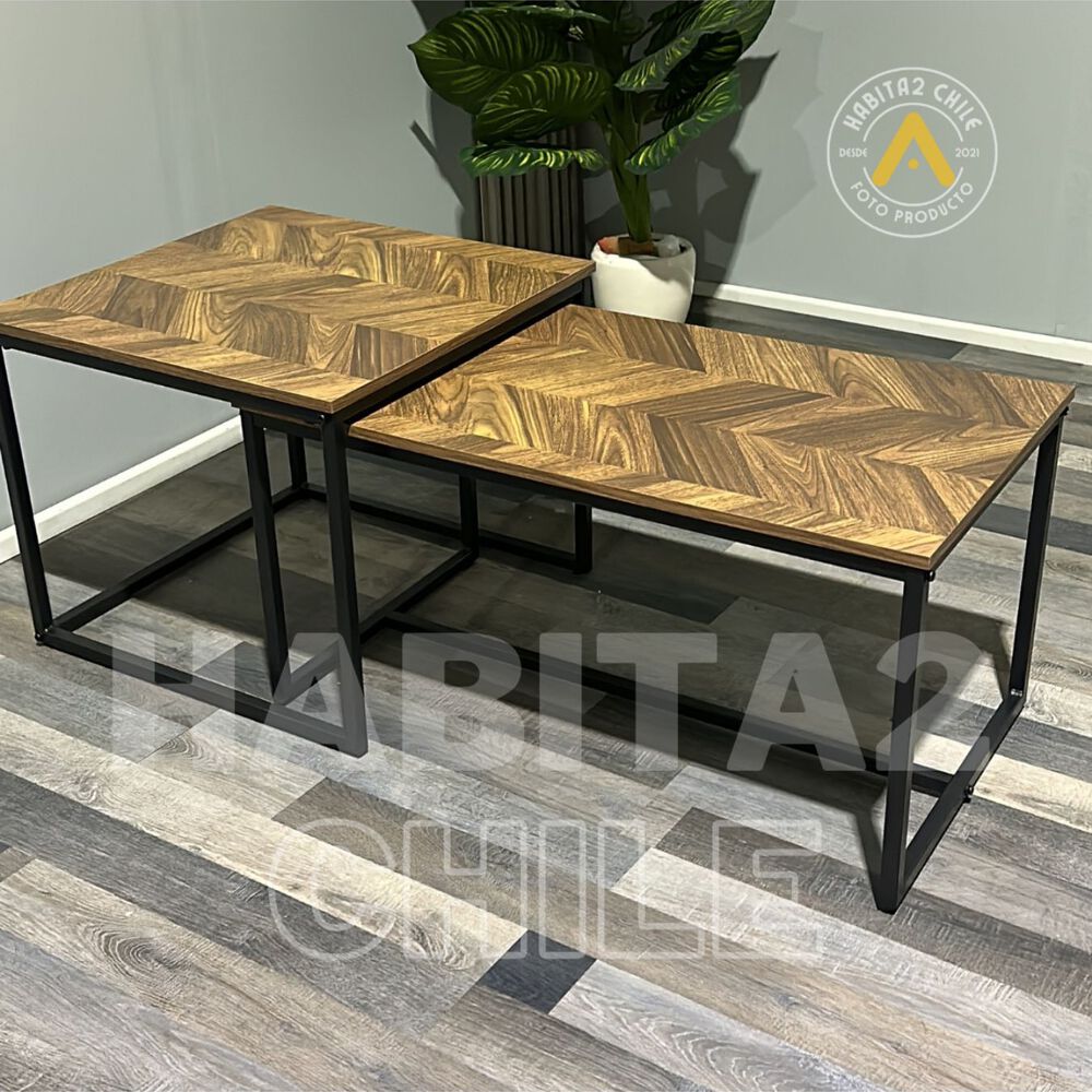 Mesa De Centro Rustic Rectangular Tipo Nido image number 1.0