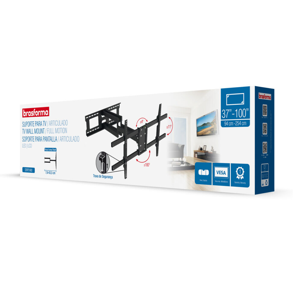 Soporte Tv Con Doble Brazo De 63 Cm - 37" A 100" 60kg Brasforma image number 3.0