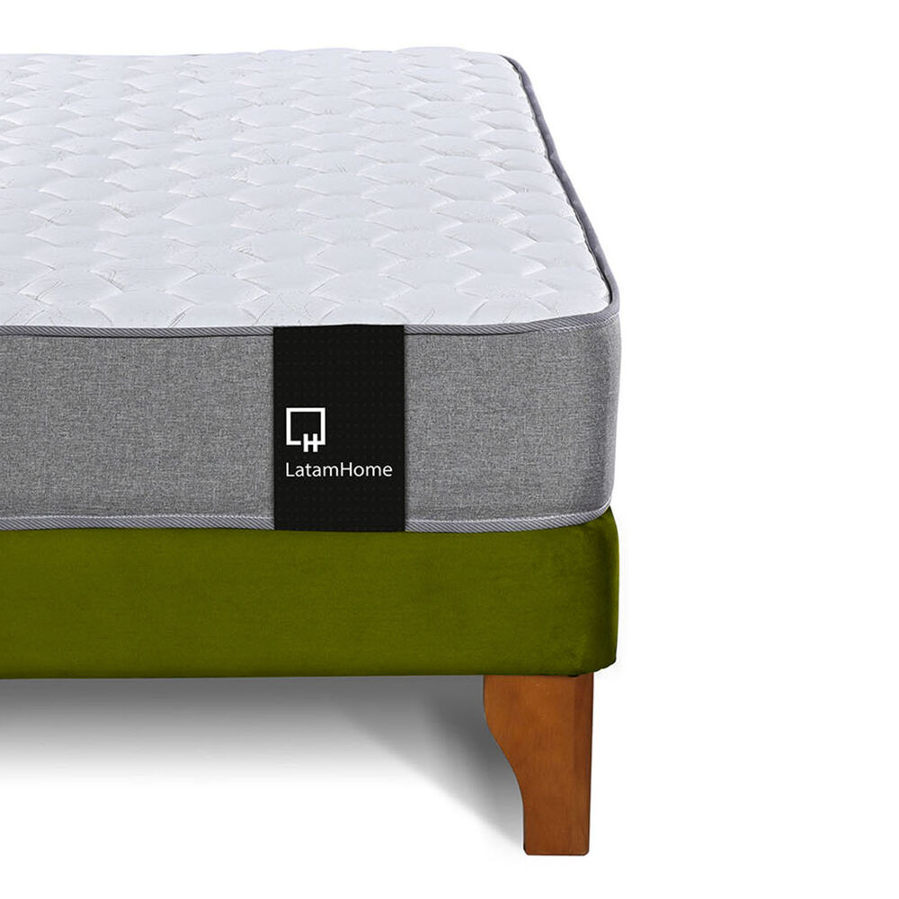 Cama Europea Zen Best 1.5 Plaza Tela Velvet Pistacho image number 5.0