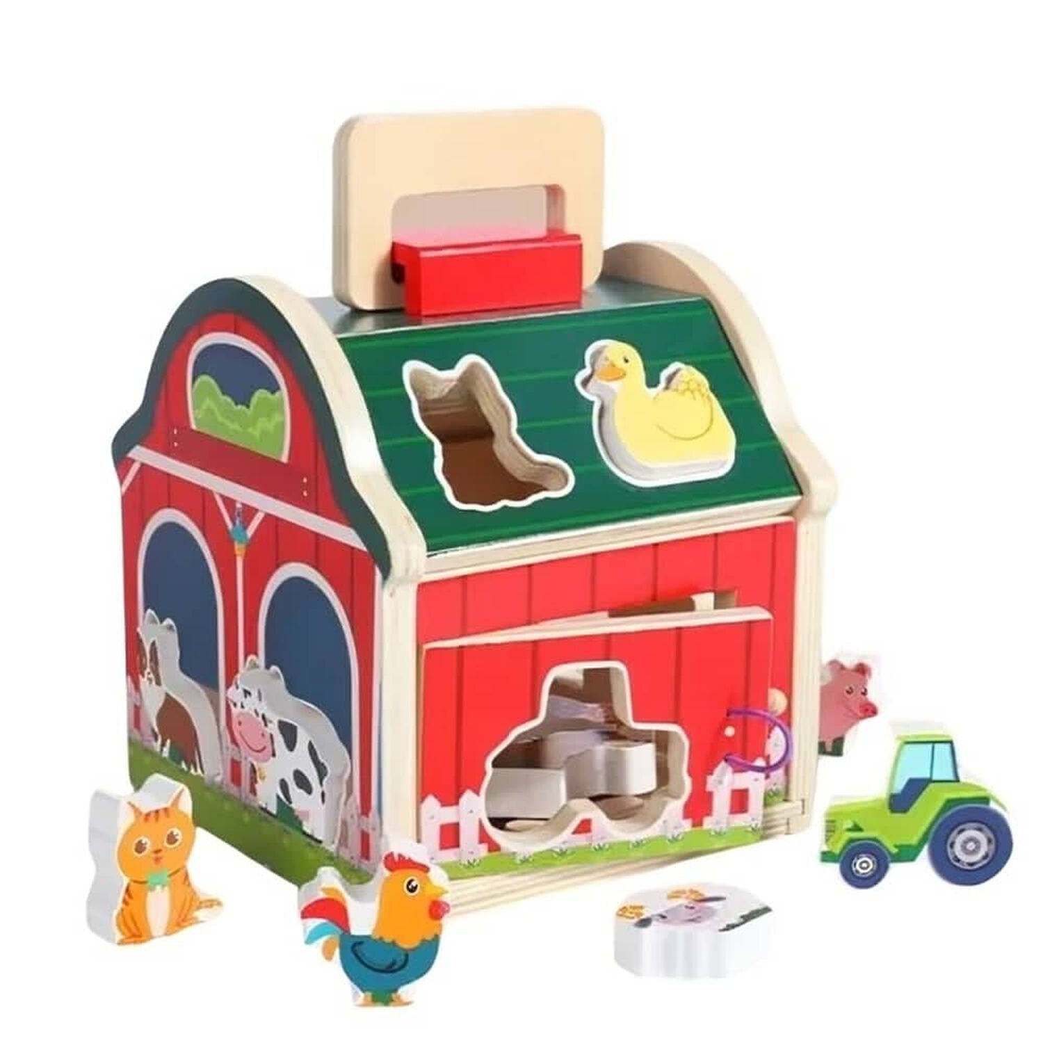 Juguete Encaje Granja Animales De Madera Did&aacute;ctico Ni&ntilde;os image number 0.0