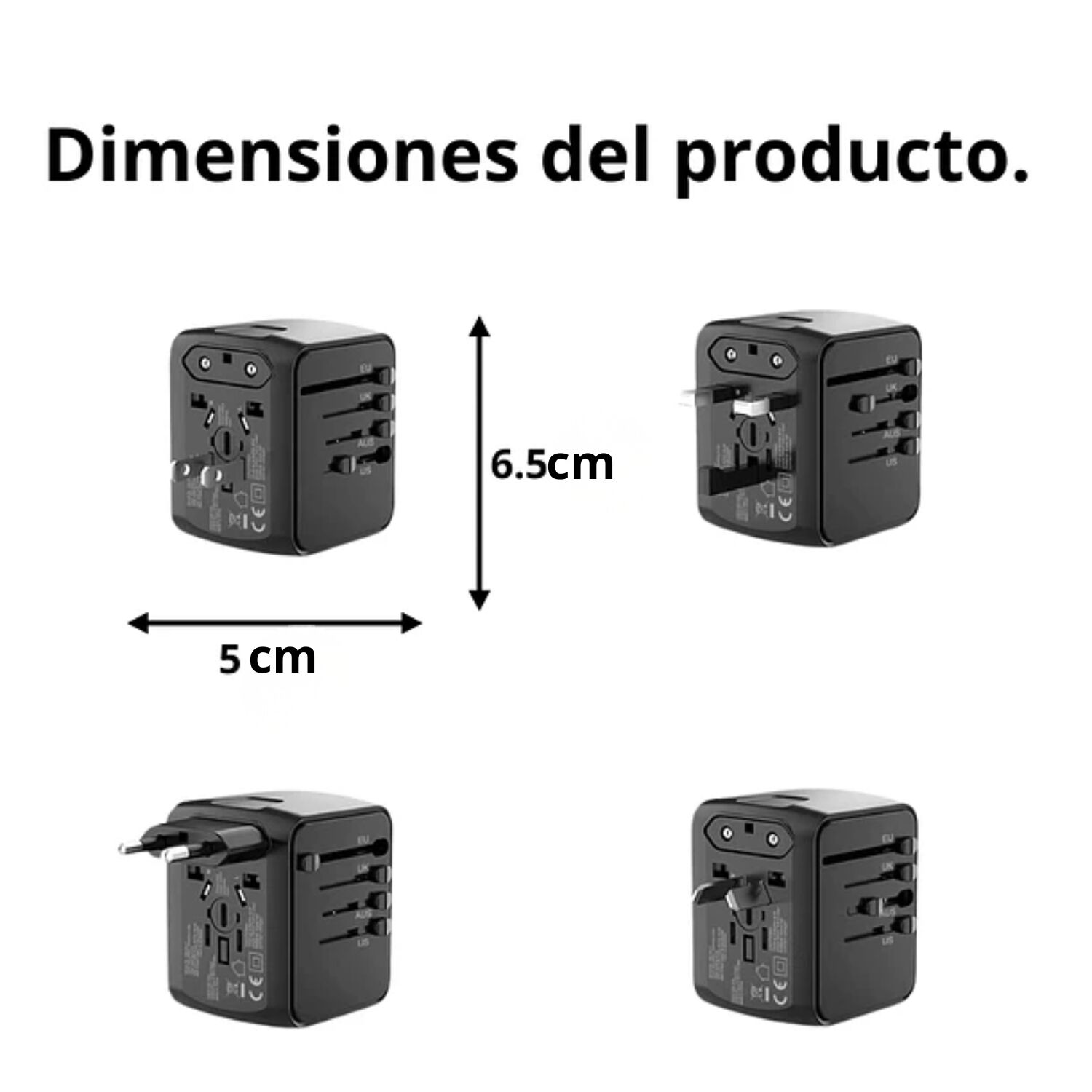 Adaptador Enchufe Multifuncional Universal Usb 100v/240v image number 4.0