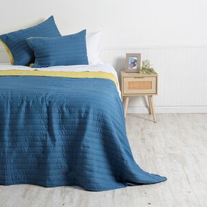Quilt Toledo 2 P Azul-amarillo