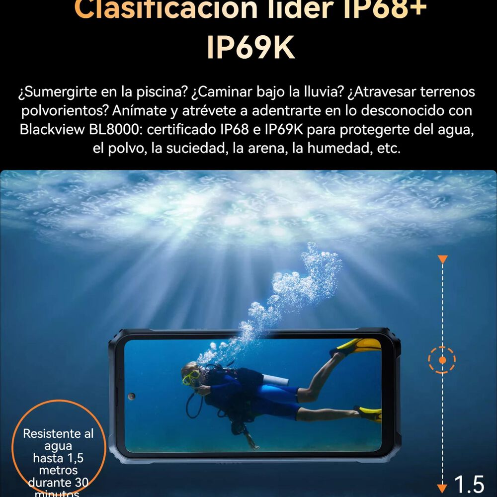 Blackview Bl8000 - Resistente 5g, Ip68, Ip69k Y Mil-std-810h image number 6.0