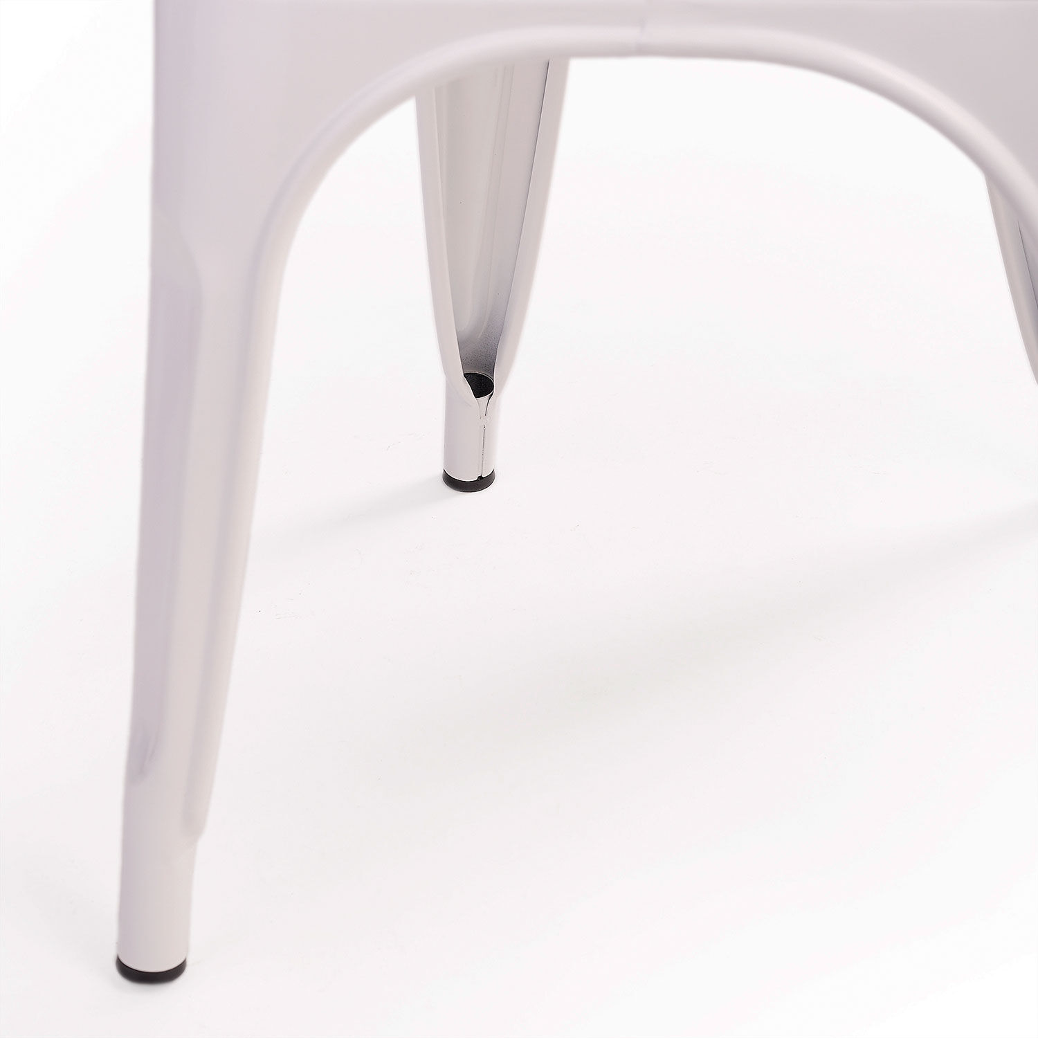 Pack 4 Silla Tolix Vintage Con Asiento De Madera Blanco image number 7.0