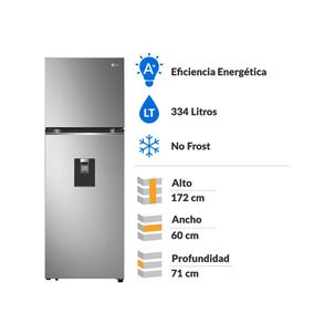Refrigerador Top Freezer LG VT34WPP / No Frost / 334 Litros / A+