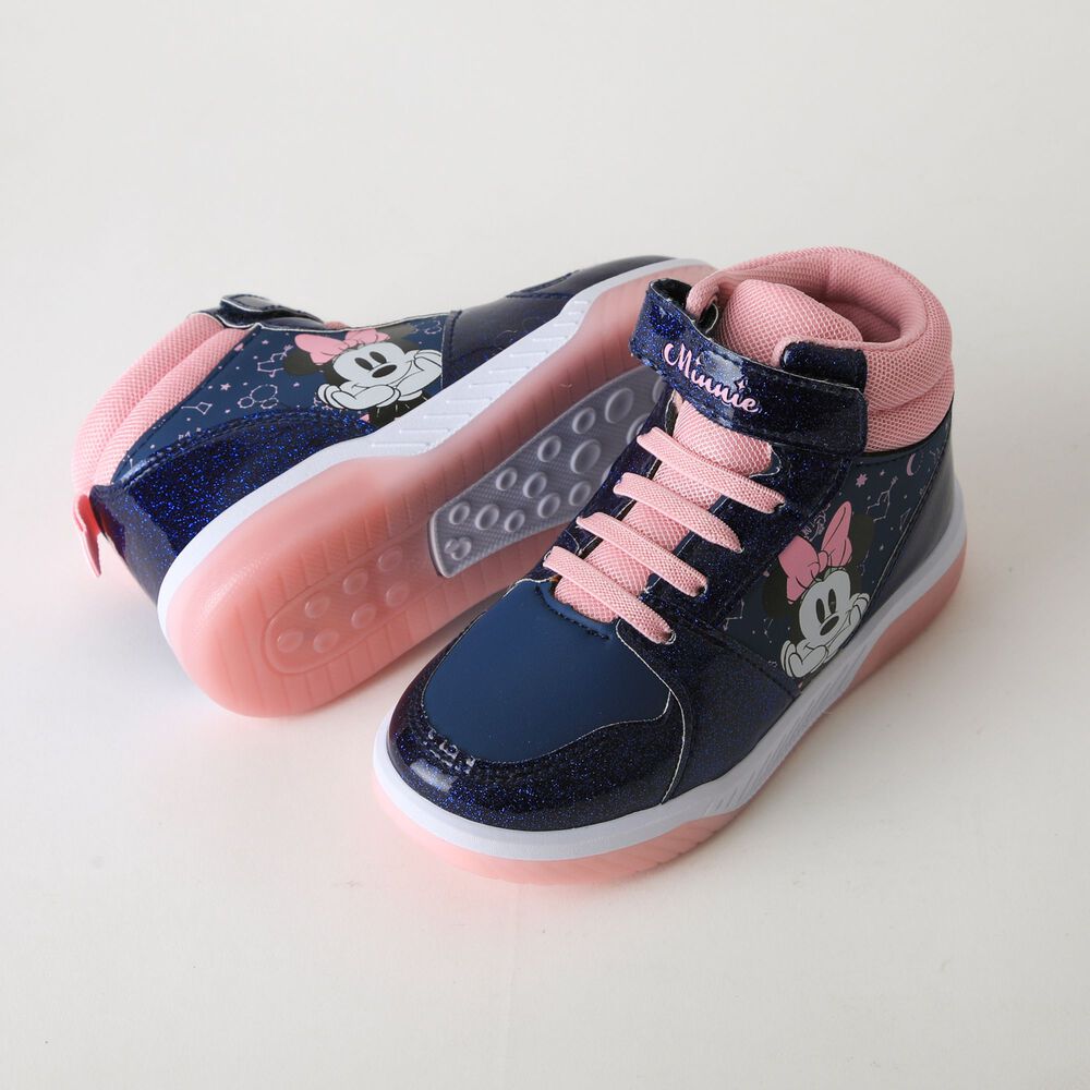 Zapatilla Ca&ntilde;a Alta Ni&ntilde;a Luces Azul Minnie Disney image number 3.0