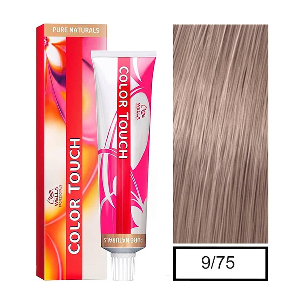 Tinte Para Cabello Wella Color Touch 9/75 Rubio Muy Claro Marron Caoba 60ml image number 2.0