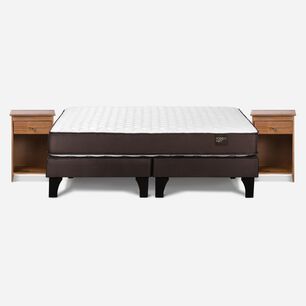 Cama Europea Rosen Ergo T / King / Base Dividida + Velador Tabor Caramelo