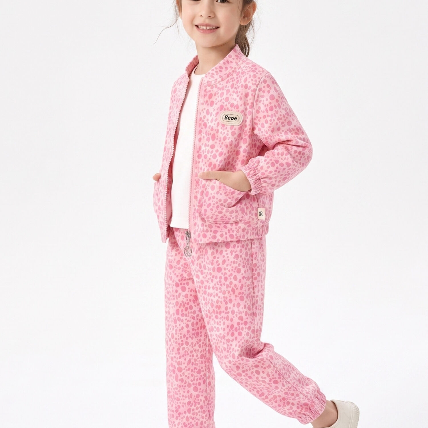 Conjunto Buzo Ni&ntilde;a Animal Print Leopardo Con Chaqueta image number 1.0