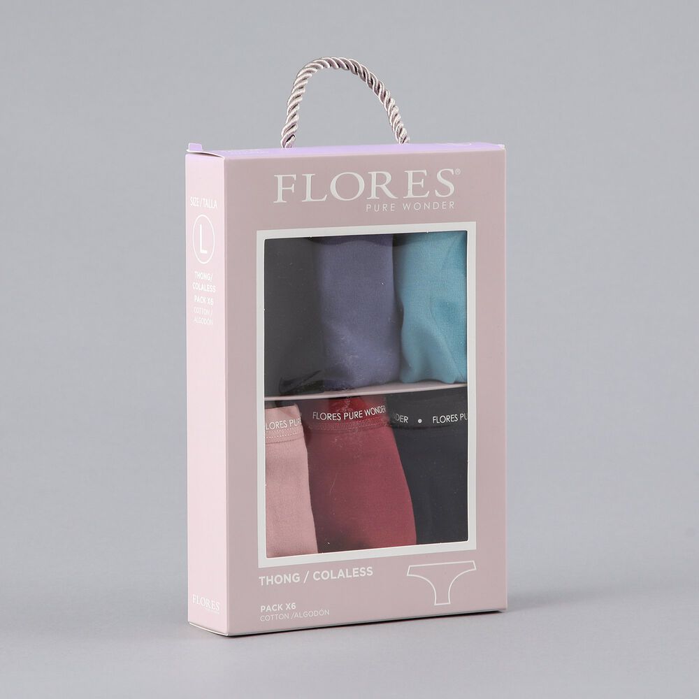 Pack 6x Colaless Algodon Logo Flores Mujer 25540-171 image number 8.0