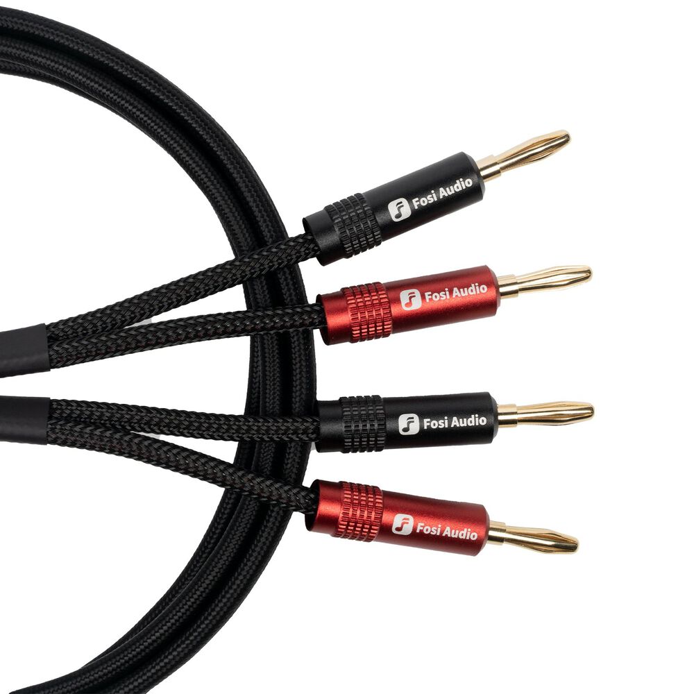Pack De 2 Cables Banana De Audio Para Parlantes - Fosi Audio image number 0.0