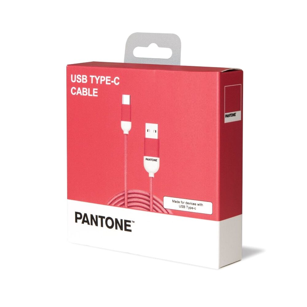 Cable De Datos Type-c Reforzado 1m Pantone Android Auto Pink image number 0.0