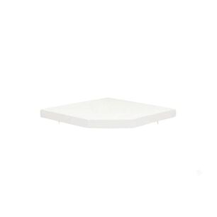 Repisa De Esquina Flotante Minimalista Blanca Organizador 25cm