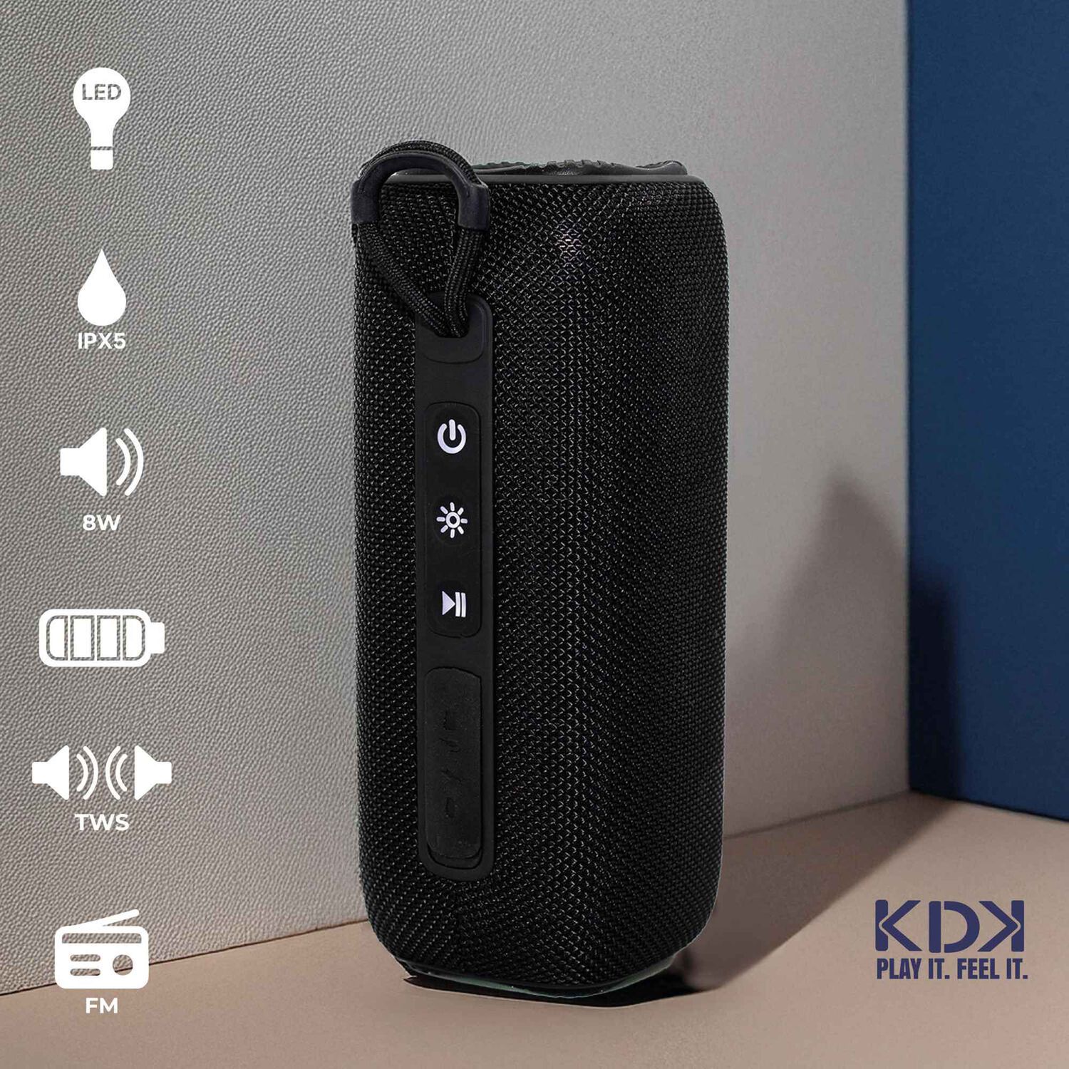 Parlante Mini Bluetooth Kdk Wave 10w Negro image number 1.0