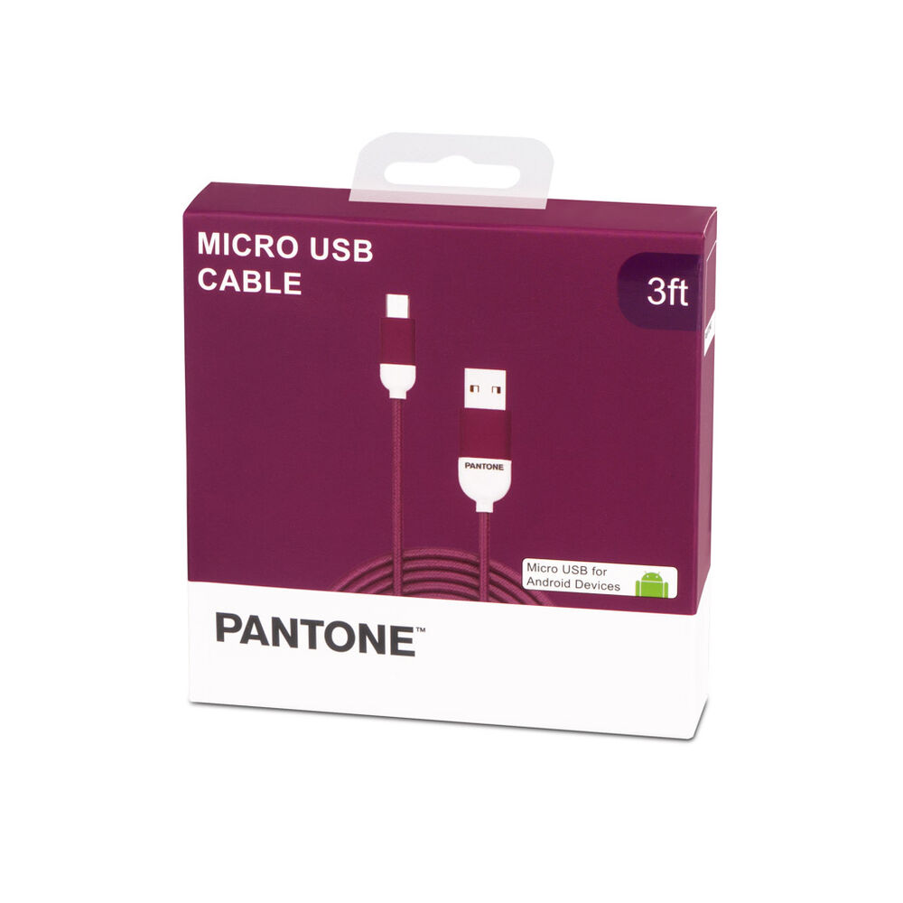 Cable De Datos Micro Usb 1 Mt Pantone High Speed Morado image number 0.0