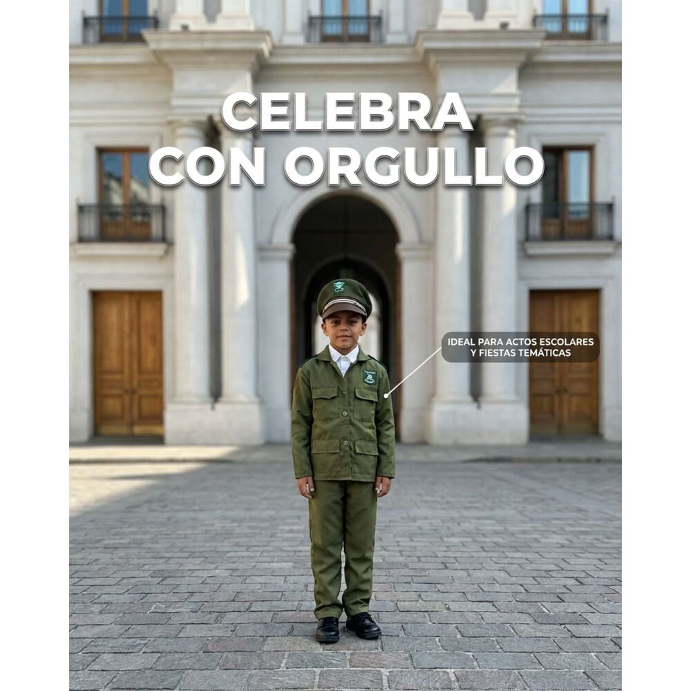 Disfraz Carabinero Policia Chile image number 4.0