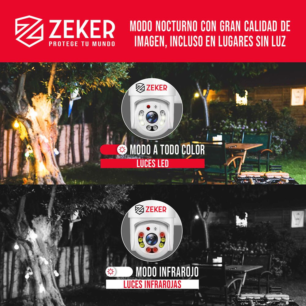 C&aacute;mara De Seguridad Wifi Exterior Impermeable Zeker 2mp 5g image number 4.0