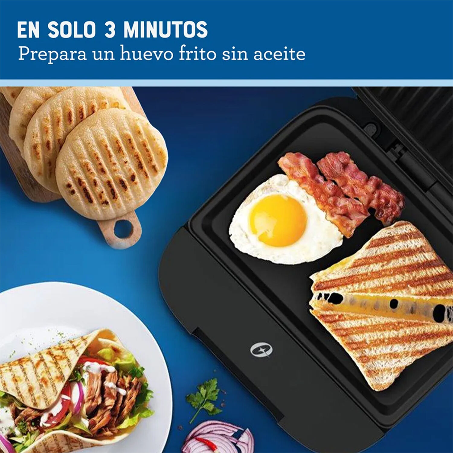 Sandwichera Oster Compacta Con Platos Hondos image number 5.0