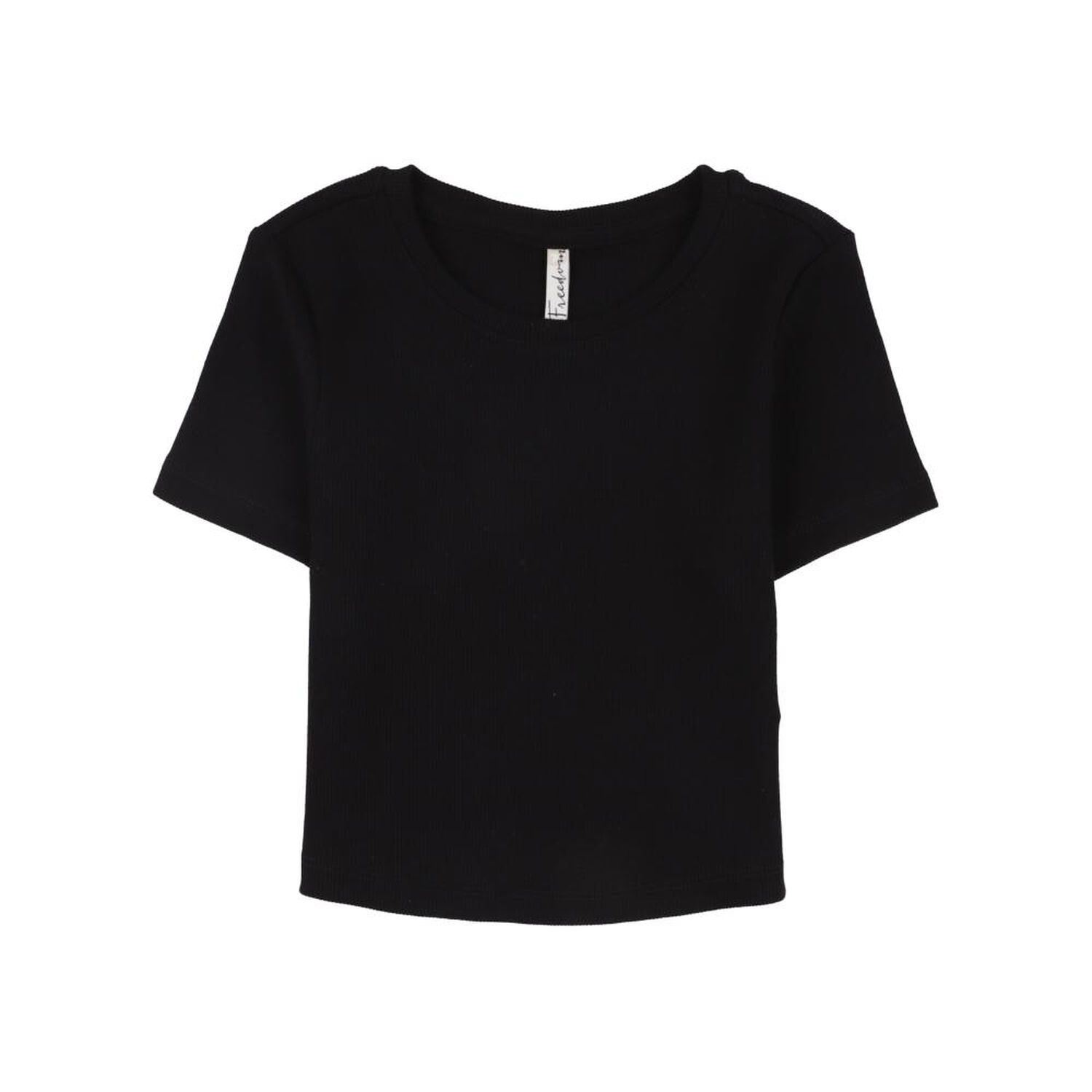 Polera Crop Manga Corta Cuello Redondo Mujer Freedom image number 0.0