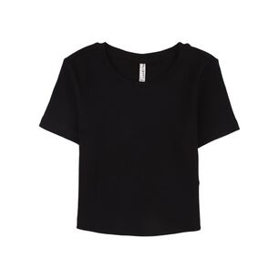 FREEDOM POLERA CROP MANGA CORTA CUELLO REDONDO MUJER FREEDOM