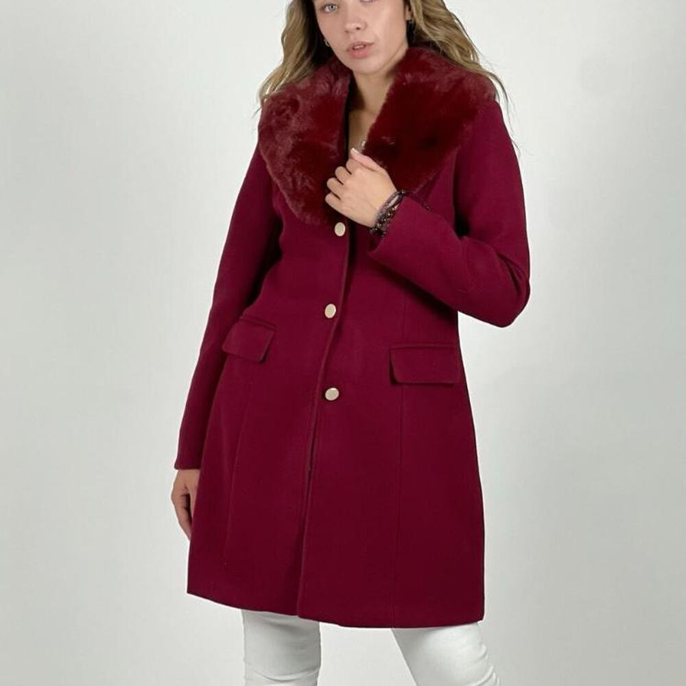 Abrigo De Pa&ntilde;o Con Cuello Desmontable image number 1.0