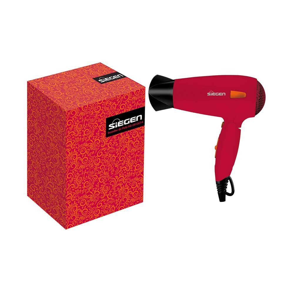 Secador De Pelo Siegen Sg-3012C14 Rojo en Oferta | Hites.com