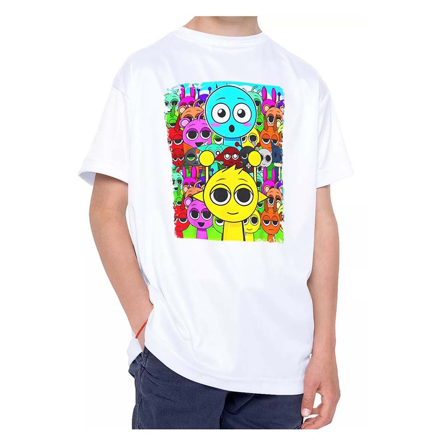 Polera Blanca Ni&ntilde;os Sprunki image number 1.0