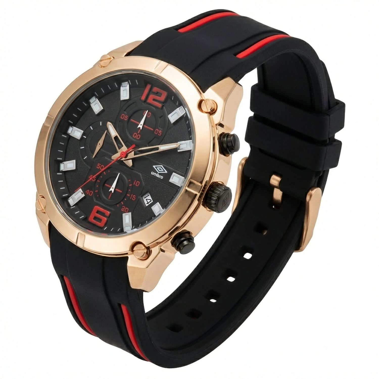 Reloj An&aacute;logo Hombre Umbro Plus Negro /rojo Umbp-1500-91 image number 1.0