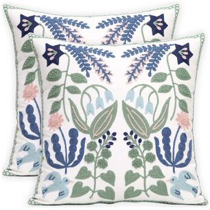 Funda De Coj&iacute;n Bordado Floral Mod10