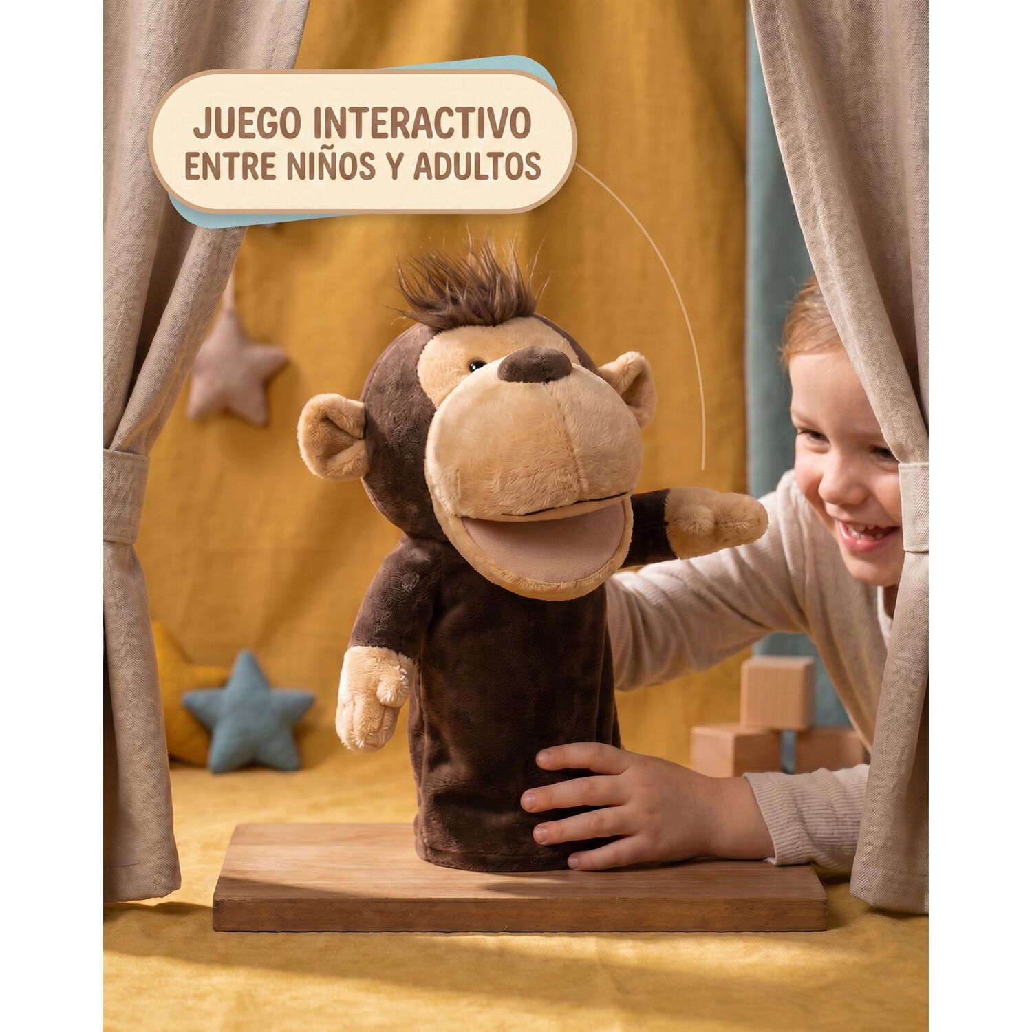 Peluche Titere Animal Zorro Vaca Leon Oveja Rana Lobo image number 35.0