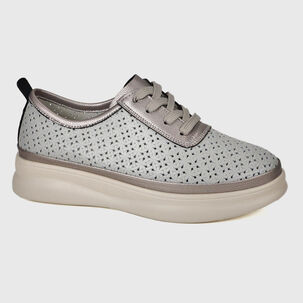 Zapatilla Cuero Jenaras Gris