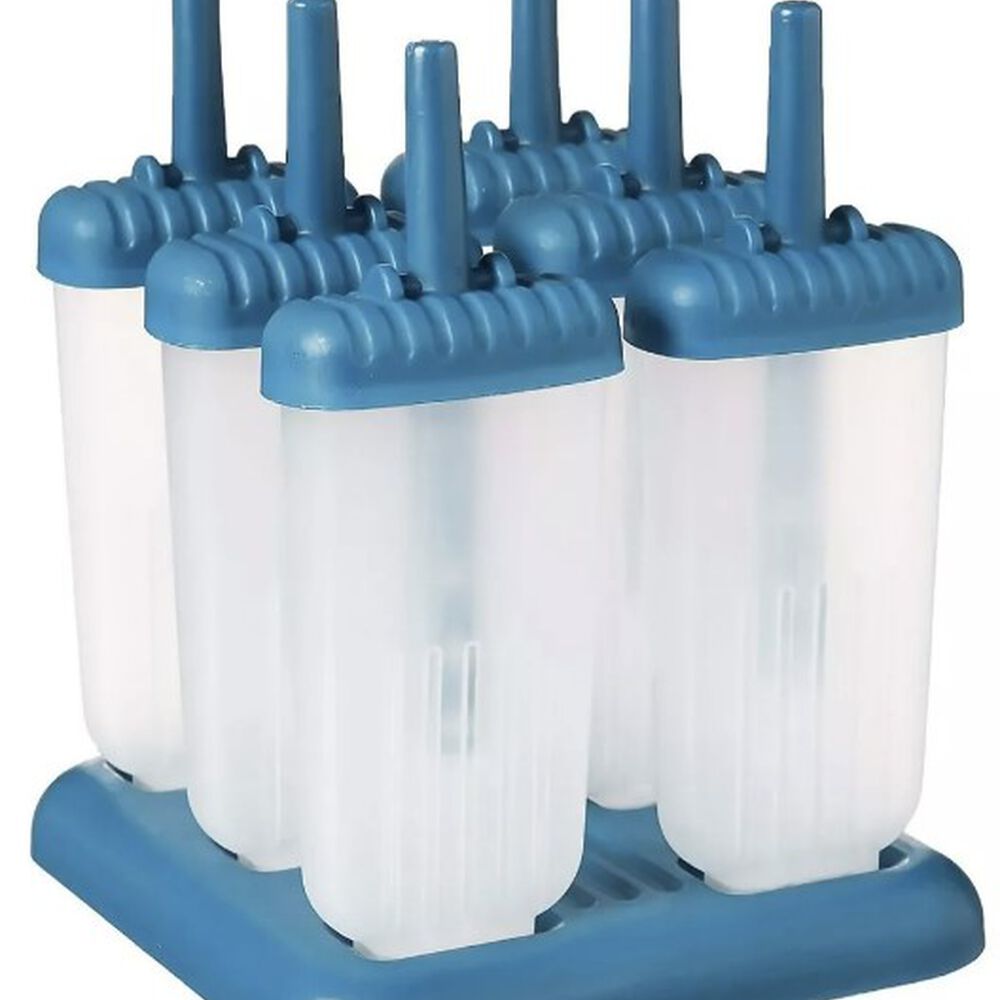 Set De 6 Moldes Para Hacer Paletas Heladas - Celeste image number 0.0