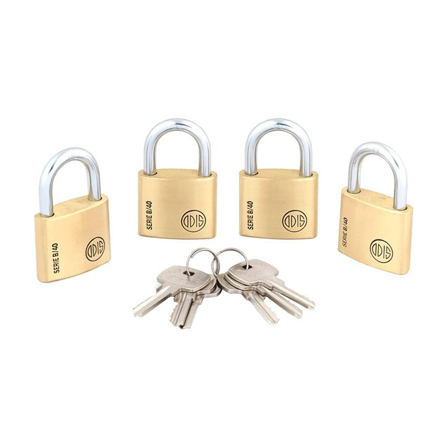 Pack 4 Candados Odis B40 40mm - Llaves Iguales image number 2.0