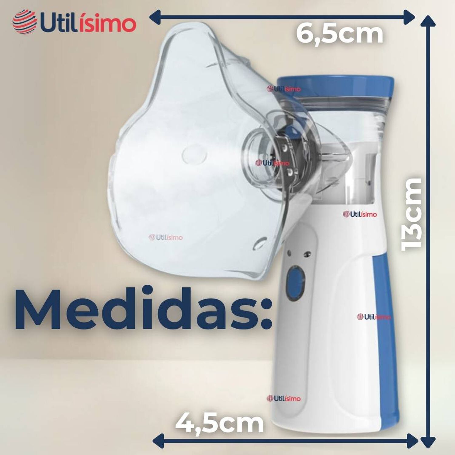 Nebulizador Port&aacute;til Bater&iacute;a Recargable Mesh Vaporizador Ni&ntilde;os Y Adultos image number 3.0