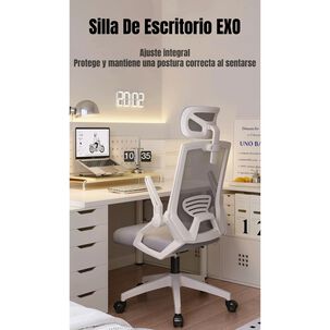 Silla Escritorio Oficina Reposacabezas Reclinable Exo Negra