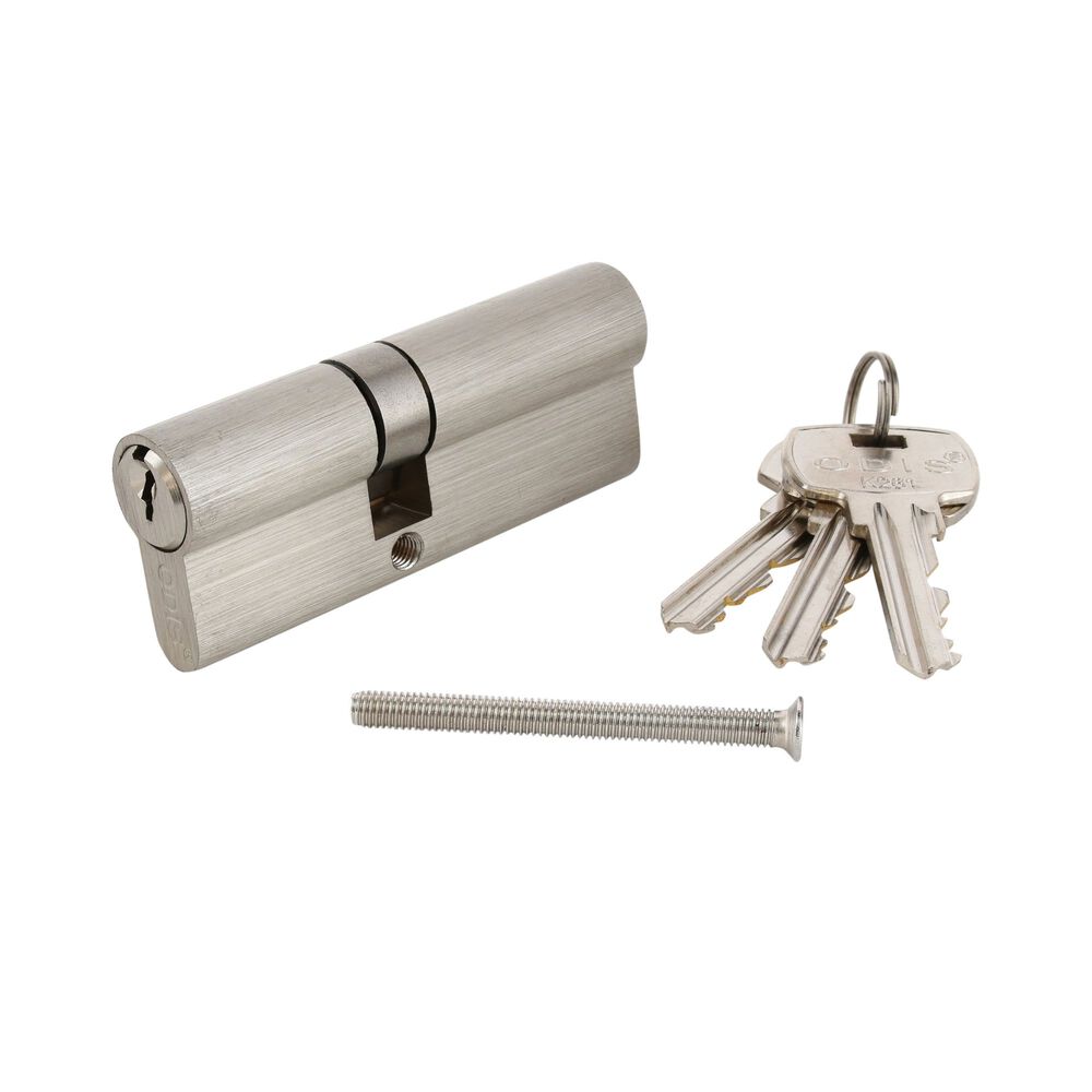 Cilindro Odis Llave-llave Estándar 80mm (35-45) Leva Centrada Plata. image number 2.0