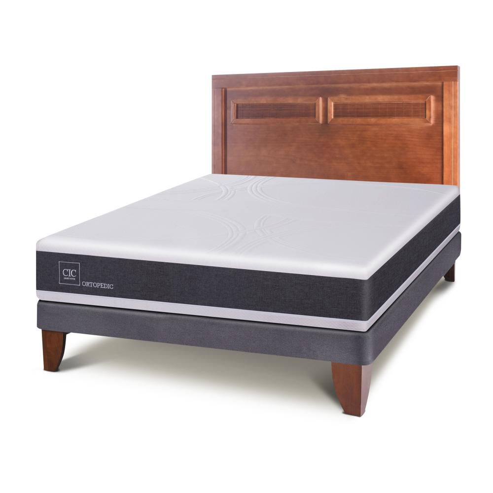Cama Europea Cic New Ortopedic / 2 Plazas / Base Normal + Respaldo image number 1.0
