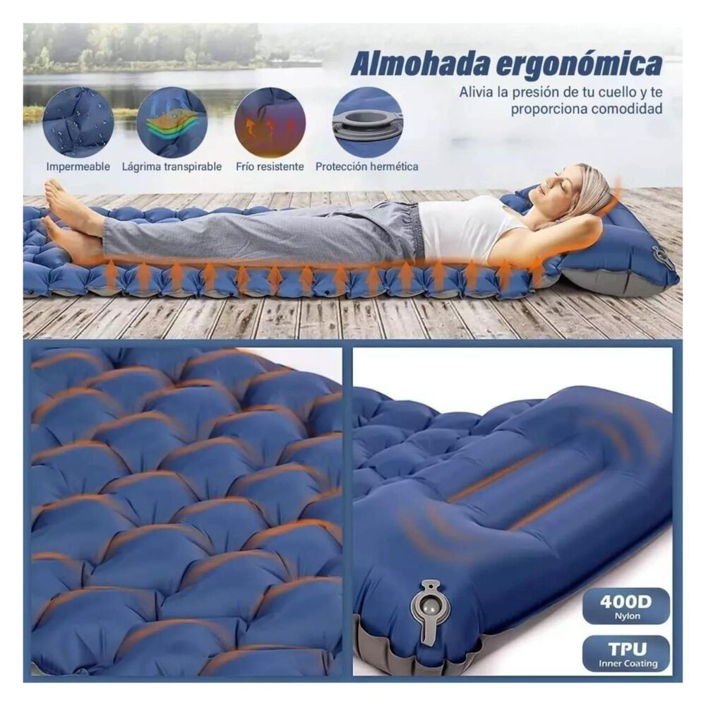 Colchon Inflable Plegable Para Camping Outdoor image number 5.0