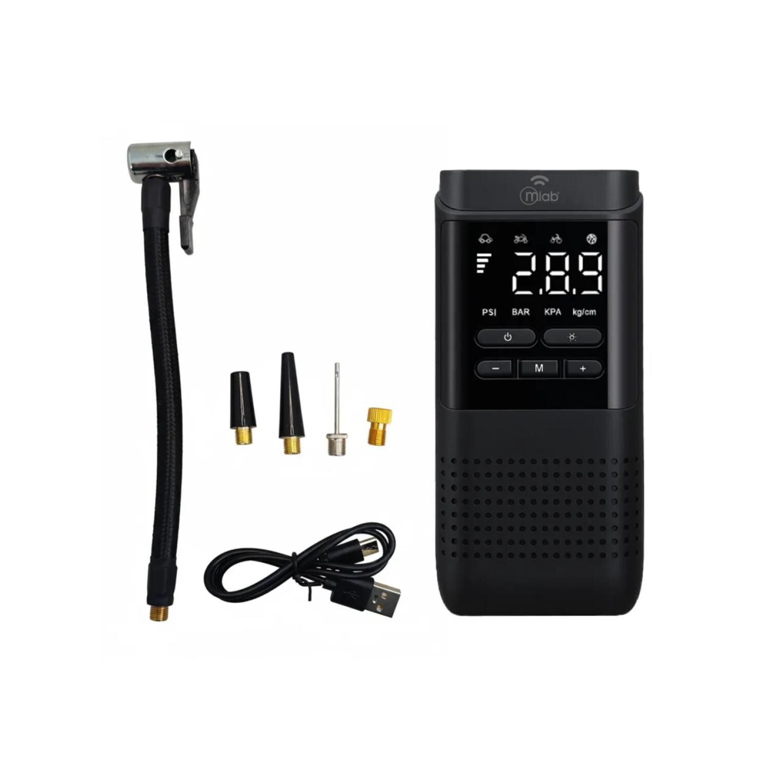 Compresor De Aire Portatil Neumaticos Digital Recargable 9652 Mlab image number 3.0