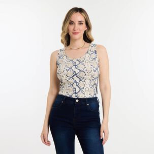 Polera Básico Sin Mangas Mujer Geeps
