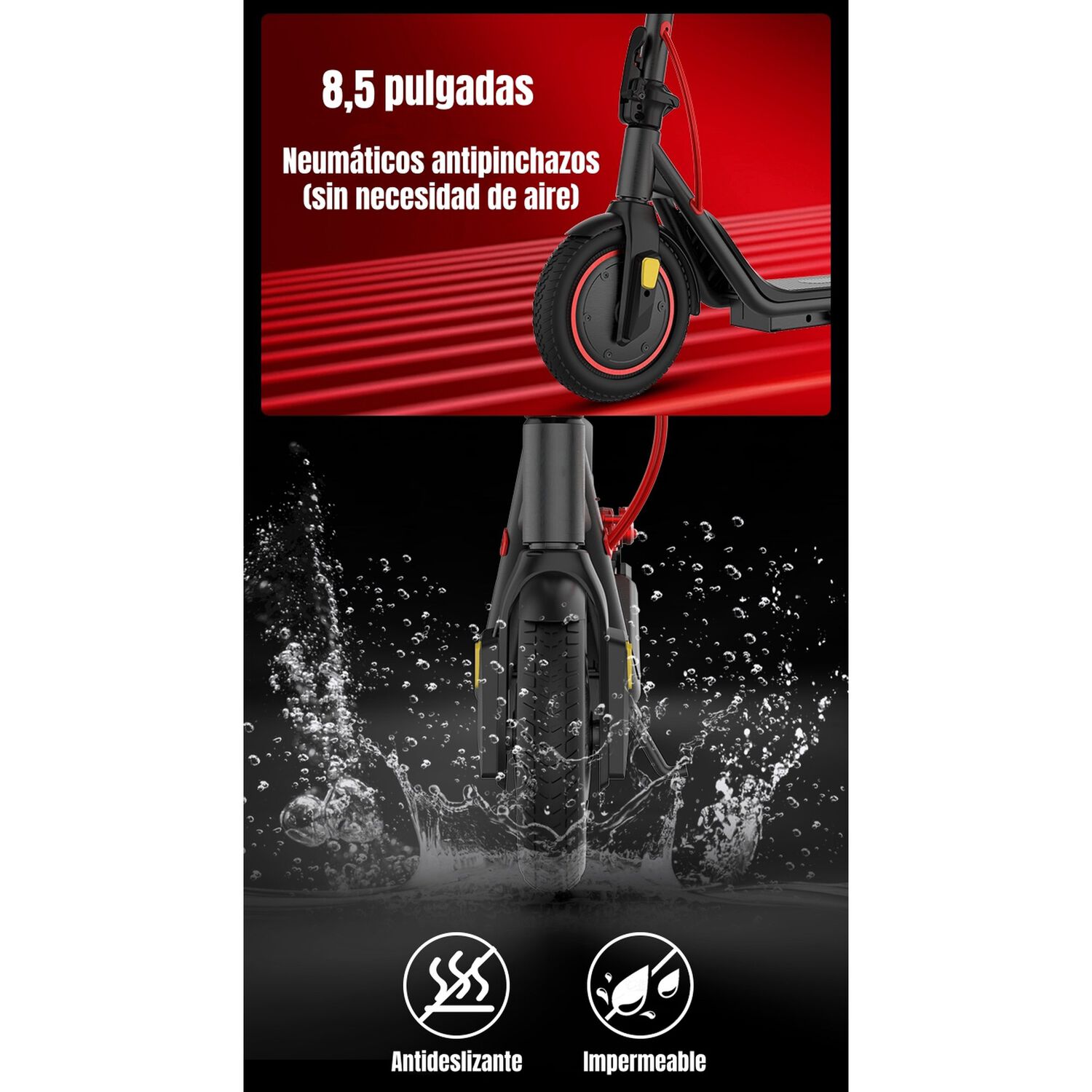 Scooter Adulto El&eacute;ctrico 30km 36v 350w M2 Negro image number 4.0