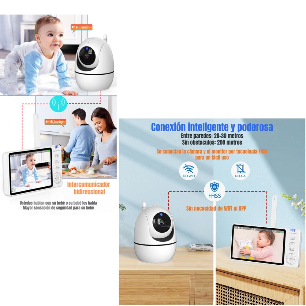 Cámara Monitor Inteligente Pantalla 5'' 720p By Lubabycas image number 7.0