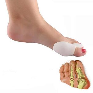 Par De Separadores Ortop&eacute;dicos Para Dedos Con Juanete De Silicona