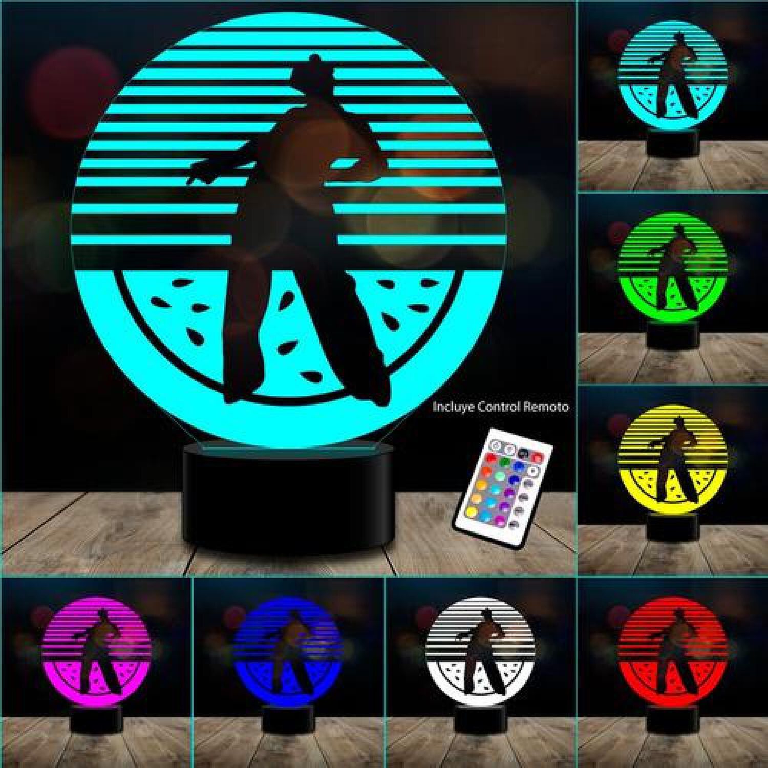 Lampara 3d Harry Styles 16 Colores Control Remoto Mod D image number 1.0